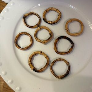 8 Bamboo Napkin Rings